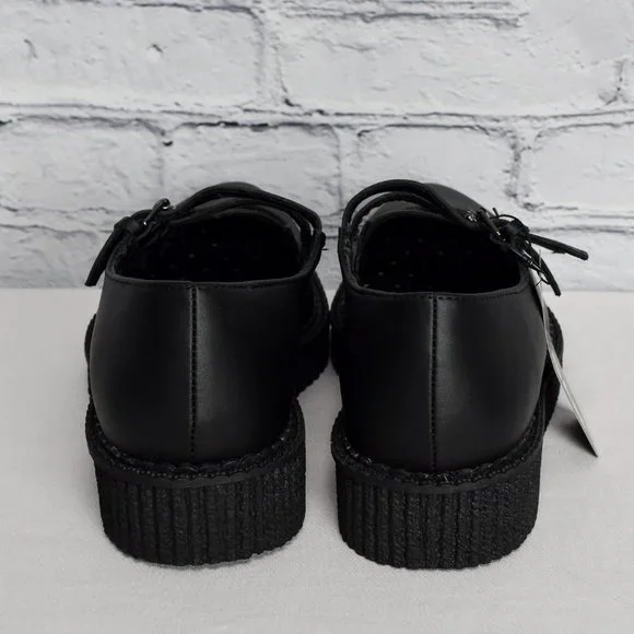 NEW IN BOX T.U.K. Footwear Women's Black TUKskin Pointed 3-Strap Mary Jane Shoes - Picture 5 of 8